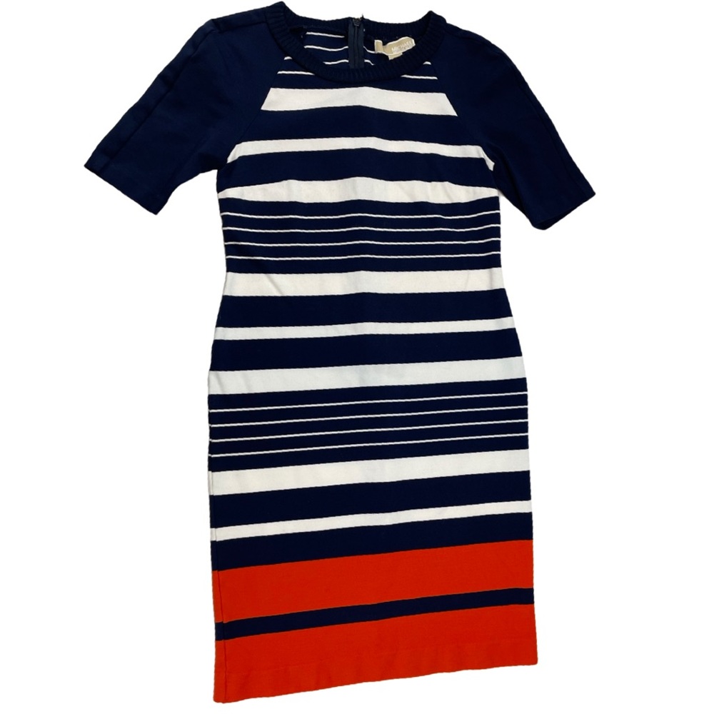 Michael Kors dress – color block striped – size 8- fitted & stretchy